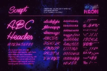 Retro Neon Font - Script Style