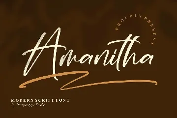 Amanitha Modern Script Font