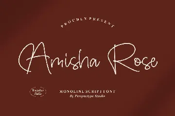 Amisha Rose Monoline Script Font