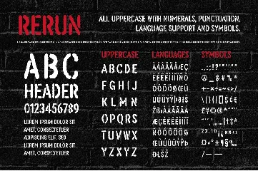 ReRun: A Stencil Font Family