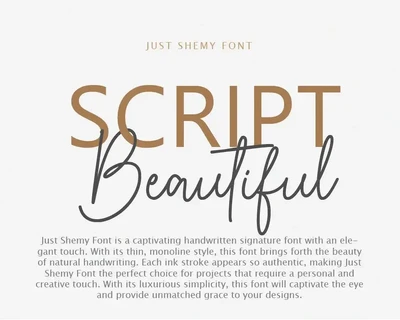 Just Shemy Signature Font