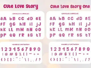Cute Love Story font