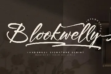 Blookwelly Handbrush Signature Script Font