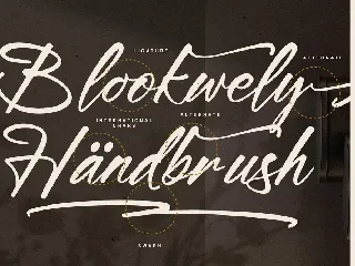 Blookwelly Handbrush Signature Script Font