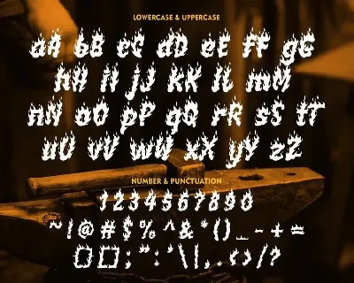 Burning Hammer font