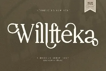 Willfteka A Modern Serif Font