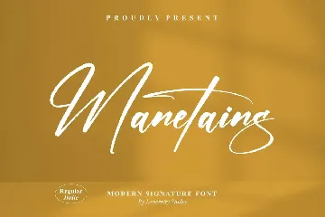 Manetains Signature Font