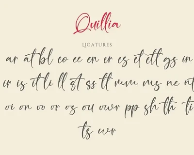 Quillia Signature Handwriting Script Font