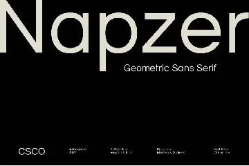 Napzer - Geometric Sans Serif font