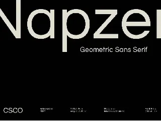 Napzer - Geometric Sans Serif font