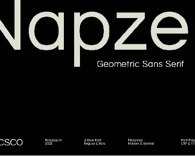 Napzer - Geometric Sans Serif font