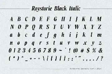 Roystorie Bold / Black Italic - Retro Font