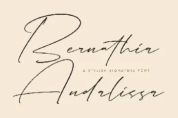 Bernathia Andalissa A Stylish Signature Font