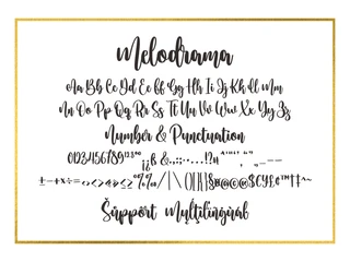 Melodrama Script Font