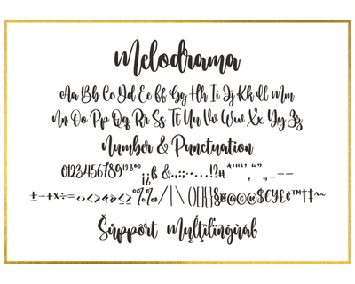 Melodrama Script Font