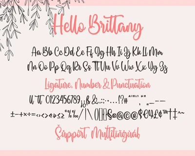 Hello Brittany Script Font