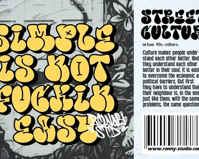More Than Life - Bubble Graffiti Tag Font