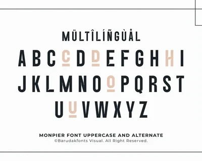 Monpier - Sans Bold Condensed Displat Font
