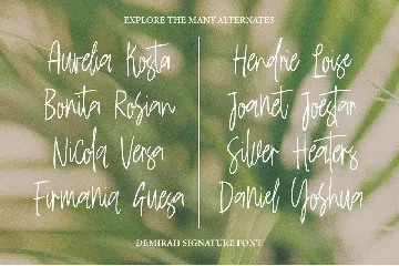 Demirah Signature font