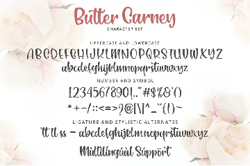 Butter Carney font