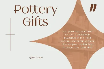 Pottery Gifts - Aesthetic Beauty Sans font