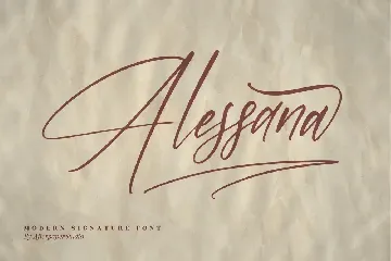 Alessana Modern Signature Font