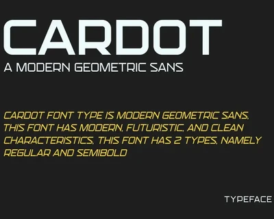 Cardot - A Modern Geometric Sans Font