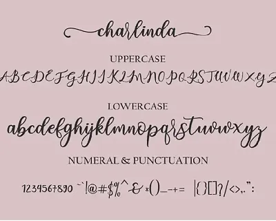 charlinda script Font