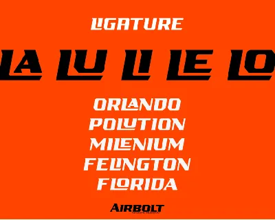 AIRBOLT font