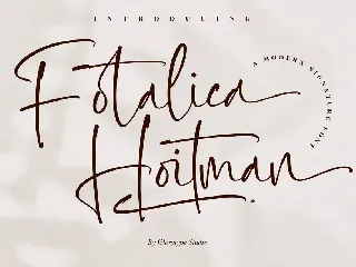 Fotalica Hoitman Signature Font