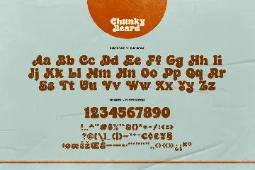 Chunky Beard - Retro Type font