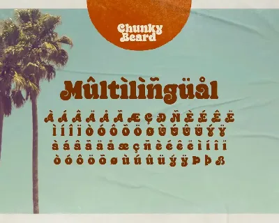 Chunky Beard - Retro Type font