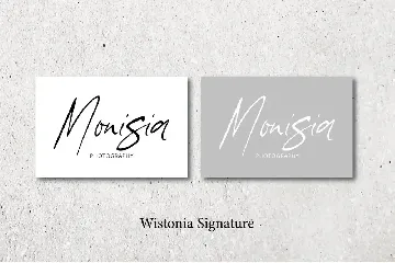 Wistonia Signature font