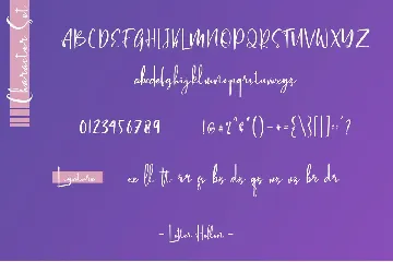 Letter Hellen | Signature Font