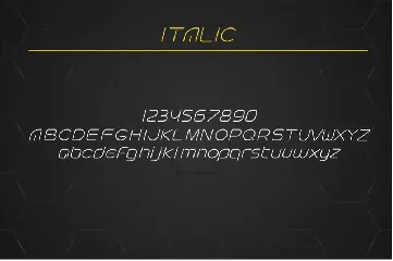 Futuristic linear font