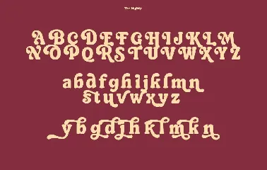 The Mighty Bags font