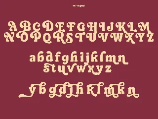 The Mighty Bags font