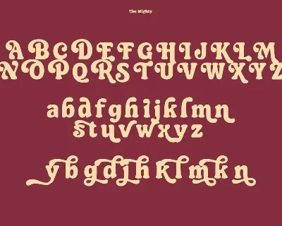 The Mighty Bags font