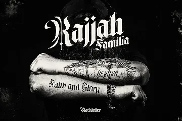 Rajjah Familia - Blackletter Font Family