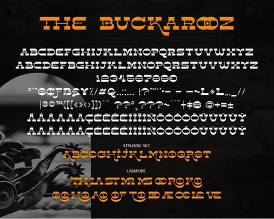 The BUCKAROOZ font