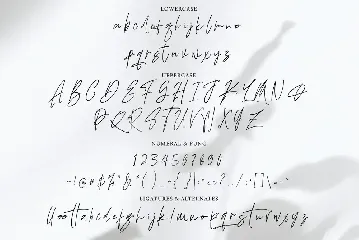 Adustine - Handwritten Signature font