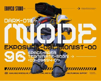 ROBMAX-36 - Futuristic Cyberpunk Mecha Font