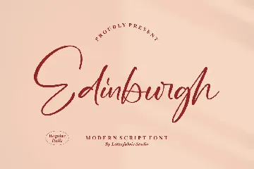 Edinburgh Script Font