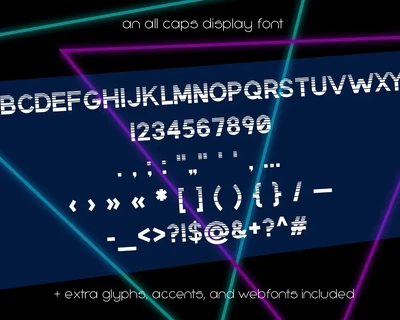 Retrolined Synthwave 80s Retro Font