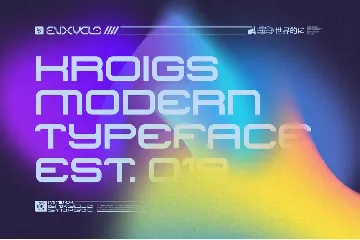 KROIGS - Futuristic Cyberpunk Display Font