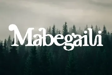 Mabegaili modern serif font