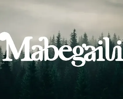 Mabegaili modern serif font