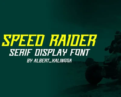 Speed Raider font