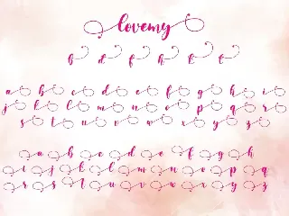 Lovemy - Beautiful script font