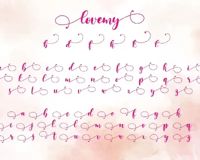 Lovemy - Beautiful script font